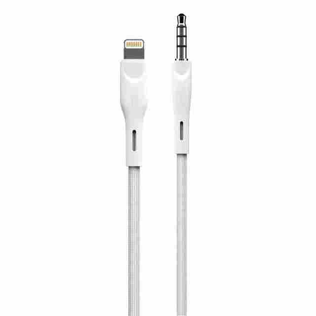Green AUX 3.5 to Lightning Cable 1.2M 2.4A