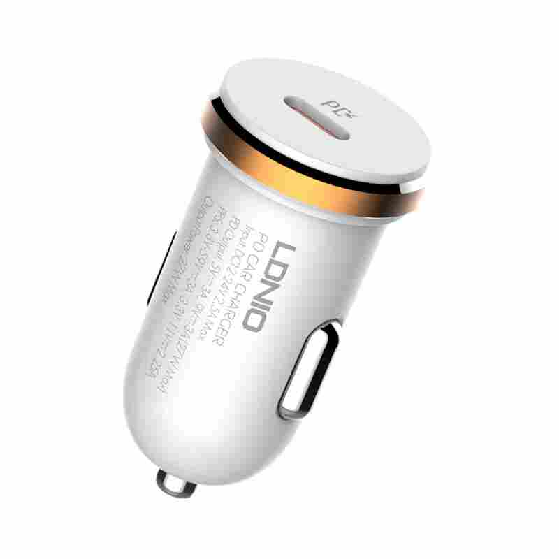 LDNIO Car Charger PD 27W Cable Type-C to Type-C C22Q 
